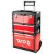 Yato Trolley Tool Box With 2 Drawers Portable Storage Chest Organiser Utility