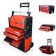 315 Us Pro Outils Red Mobile Rolling Chest Trolley Cart Armoire Roues Boîte À Outils
