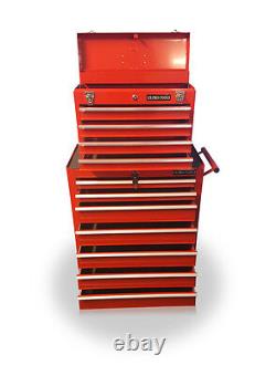 406 Pro Red Outils en acier abordables Coffre à outils à tiroirs Cabinet à roulettes