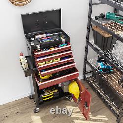 Armoire à outils HOMCOM sur roues avec 5 tiroirs Combinaison d'armoire à outils sur le dessus et à roulettes