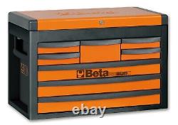 Bêta Rsc23c 8 Tiroir Porte-outils Coffres Boîte Supérieure Orange, Rouge Et Gris