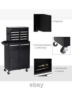 Black Tool Box Tool Coffret Roller Cabinet Atelier Garage Rangement