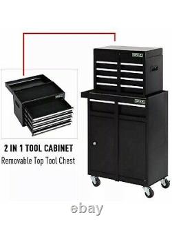 Black Tool Box Tool Coffret Roller Cabinet Atelier Garage Rangement