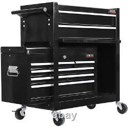Boîte à outils coffre-chest, armoire haut de gamme et chariot roulant avec 8 tiroirs de rangement portable neuf