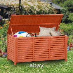 Boîte de rangement de jardin en bois de 250l pour outils, coffre à outils, mobilier de patio extérieur, conteneur.