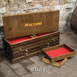 Boîte de tiroirs Vintage Meccano / Coffre à outils d'ingénieurs