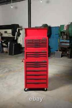 Chariot à outils Hilka Tool Chest Trolley Set rouge en métal boîte de rangement d'outils rouleau de cabinet à roues