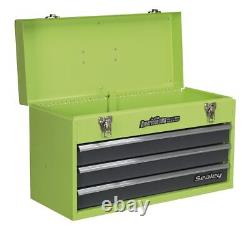 Coffre à outils Sealey 3 tiroirs portable avec glissières à roulement à billes vert/gris AP9243