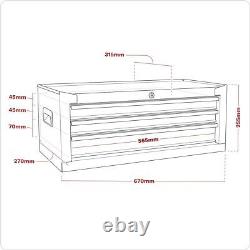 Coffre à outils intermédiaire Sealey Mid-Box 3 tiroirs avec glissières à roulement à billes noir AP223B