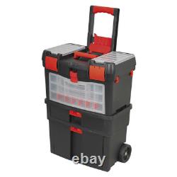 Coffre à outils mobile Sealey Ap850 avec plateau de transport et boîte d'assortiment amovible