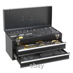 Coffre à outils portable Sealey avec 2 tiroirs et trousse à outils de 90 pièces S01055