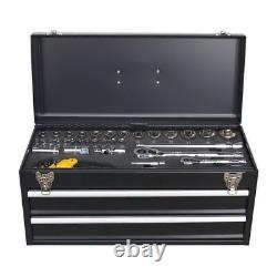 Coffre à outils portable Sealey avec 2 tiroirs et trousse à outils de 90 pièces S01055