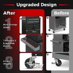 Coffre à outils roulant à 6 tiroirs Costway 2-en-1 Armoire de rangement d'outils robuste