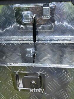 Coffre de rangement verrouillable en aluminium pour outils de remorque