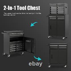 Coffret d'organisation à tiroirs roulants à haute capacité pour outils - Armoire de rangement pour outils
