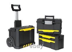 Grande boîte à outils sur roues en plastique résistant avec armoire de rangement lourde