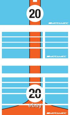 Motamec Pro94 Outil Chest Gulf Racing Magnetic Sticker Decal Set