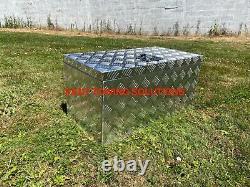 New Large Lockable Aluminium Chequer Plate Toolbox Chest Trailer Camion 4x4 Van