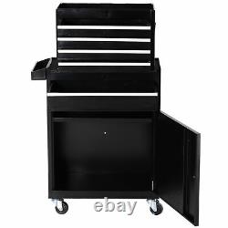 Portable Tool Chest Heavy Duty Garage Rangement Box Cart Workshop Cabinet Noir