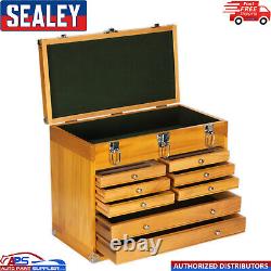 Sealey Wood Tool Box Chest 8 Tiroir De Stockage Lourd Cabinet D'usinage Ap1608w